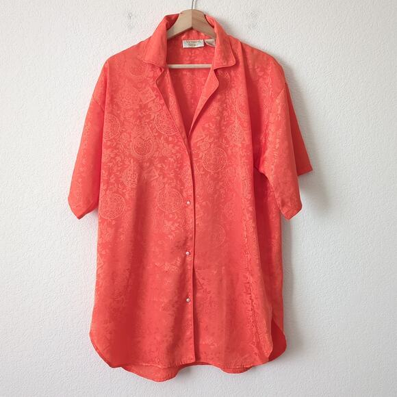 Vintage Victorias Secret Gold Label Sleep Shirt Pajama Lingerie Small Silky Sexy - Picture 2 of 6